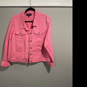 Talbots Pink "jean" Jacket XL- beautiful color- Barbie would love it! FREE SHIP